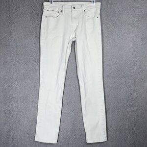 Levi Strauss & Co Jeans Men’s 511 Size 33x34 Beige Tan Khaki White Tab